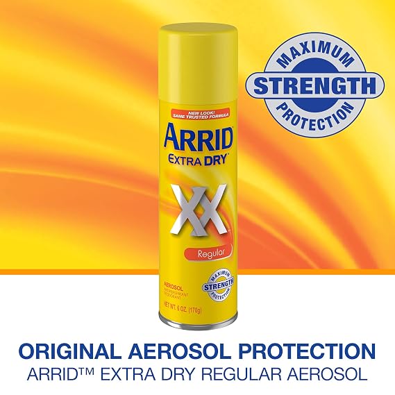 Arrid XX Extra Dry Aerosol Antiperspirant Deodorant, Regular, 6 oz (Pack of 7)
