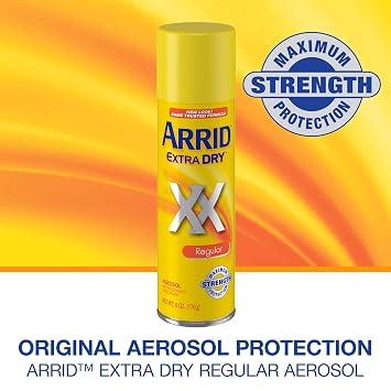 Arrid XX Extra Dry Aerosol Antiperspirant Deodorant, Regular, 6 oz (Pack of 7)
