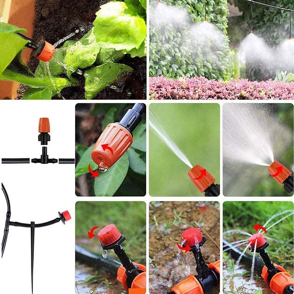 Irrigatore Da Giardino Lawn Sprinkler Irrigazione automatica Micro Sprinkler Arbusto a goccia Kit Irrigazione da giardino 30M Sistema di irrigazione Kit da giardino per irrigazione a goccia LSDRALOBBE