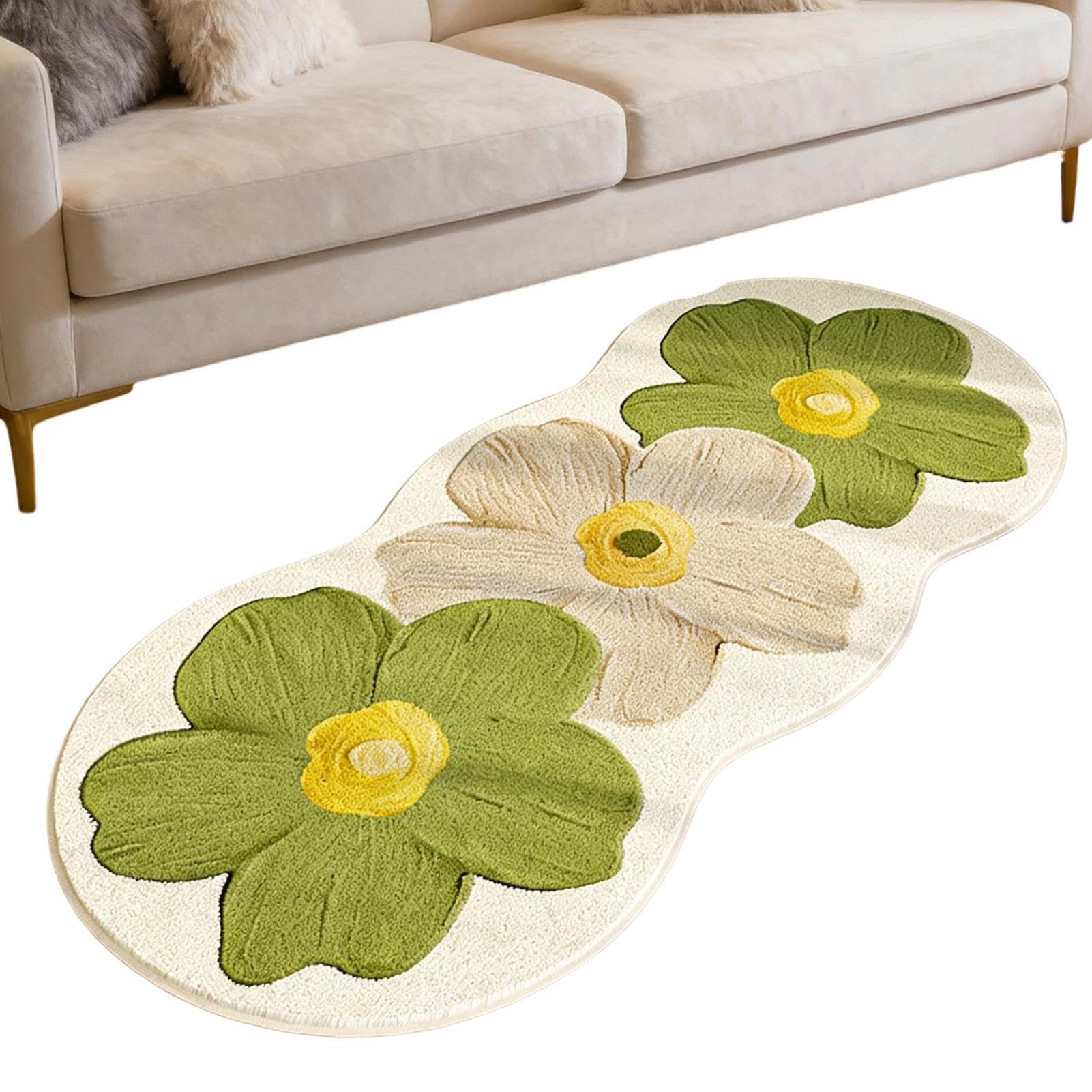 Tapis de salon en fleur pour habiller la chambre enfant et l'entrée