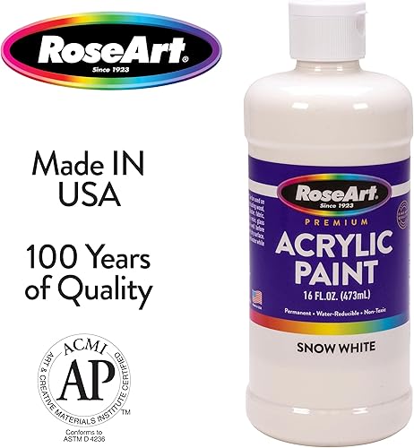 Miniatura 2 de RoseArt Juego de pintura acrílica Blancanieves y Raven Black de 16oz
