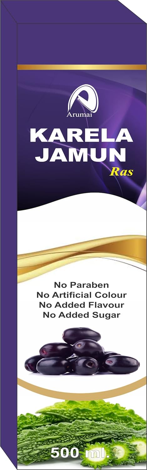 Karela Jamun Ras, Ayurvedic Juice, Diabetes Care, Helps in maintaining Sugar Level, Maintains Lipid Metabolism, Unclog the Arteries, Improves Immune System, Helps in weight management, 500ml