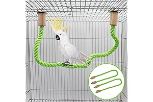 2 Pack Bird Hemp Rope Perch Swing for Parrots (23.62"/60 cm)