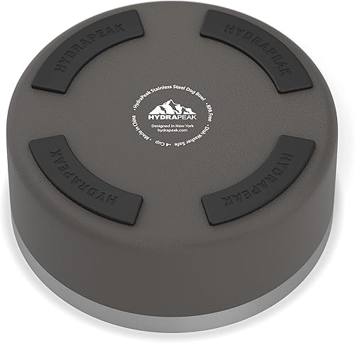 Miniatura 3 de Hydrapeak Cuenco para perros acero inoxidable antideslizante plato para agua y comida perros grandes y pequeños 32 onzas y 64 onzas varios tamaños 4