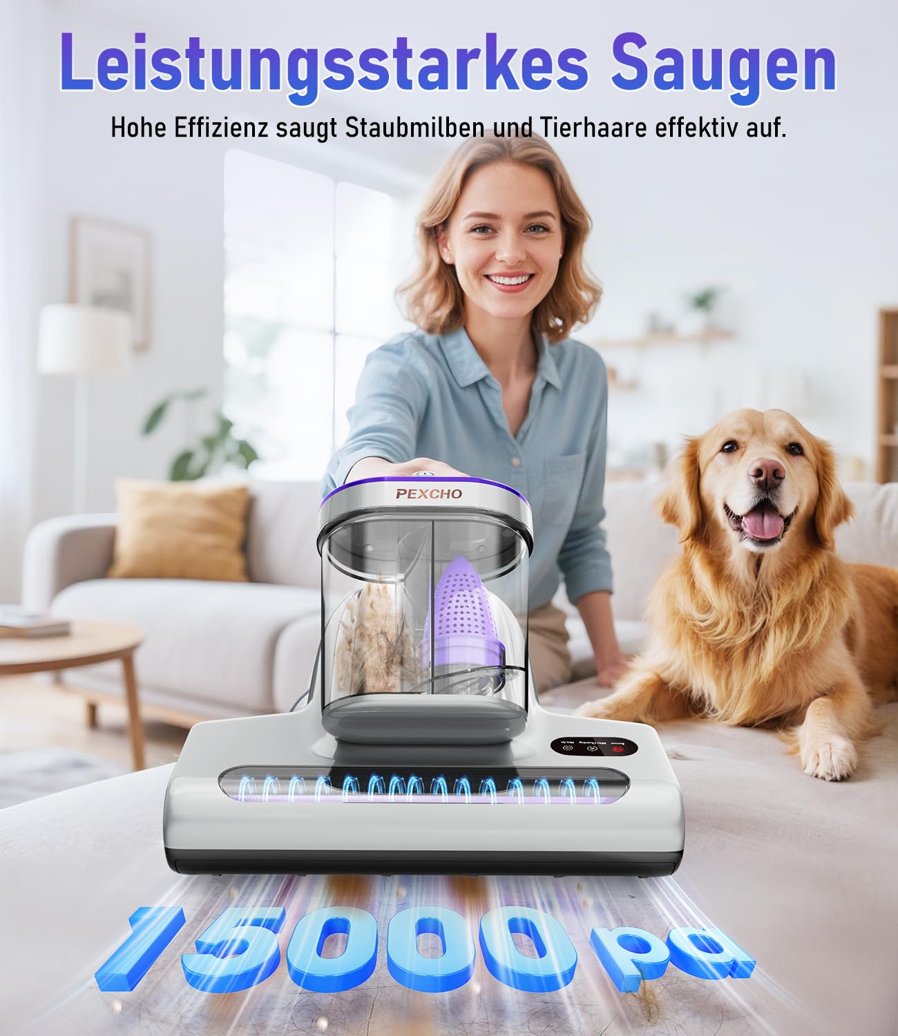 PEXCHO PM600 Milbensauger mit UV-Licht