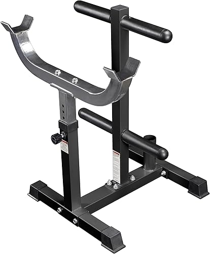 Valor Fitness Estación ajustable para rizos de pie, equipo de entrenamiento de brazo para gimnasio en casa para rizos de predicador con barra y