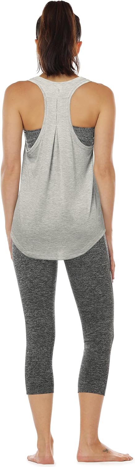 icyzone Workout Tank Tops for Women - Athletic Yoga Tops, Racerback Running Tank Top, Gym Exercise Shirts (Pack of 2) - Image 6