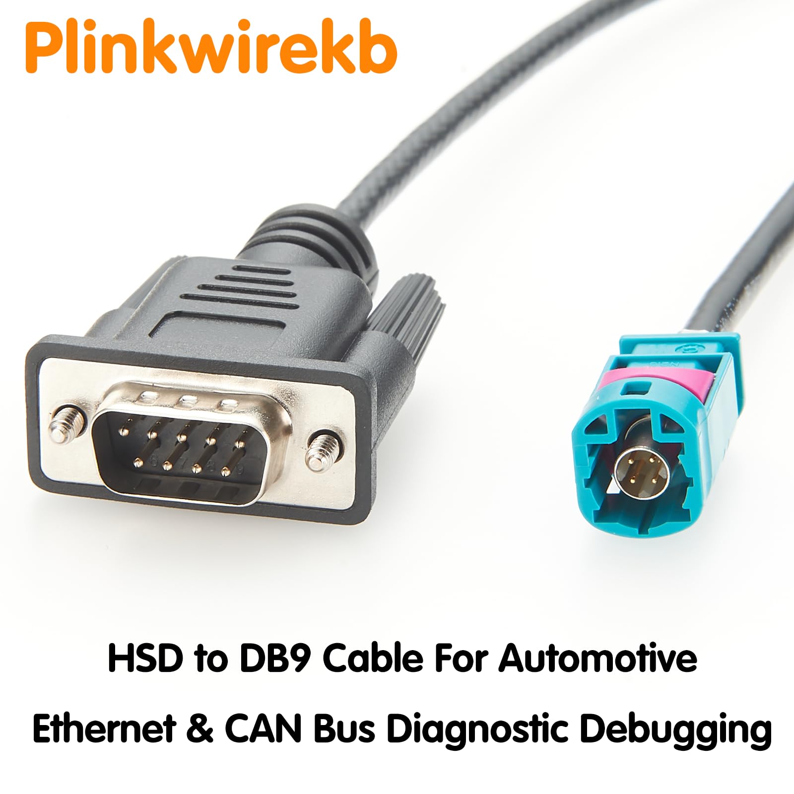 Rosenberger 24213 - Cable macho HSD 4P Z macho D4S10A-1D5A5-Z a DB9 RS232 macho para depuración de diagnóstico de Ethernet automotriz y bus CAN