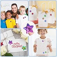 Vista 7 de 500 calcomanías de estrellas multicolor para recompensas infantiles, calcomanías holográficas de estrellas de 1 pulgada para bricolaje