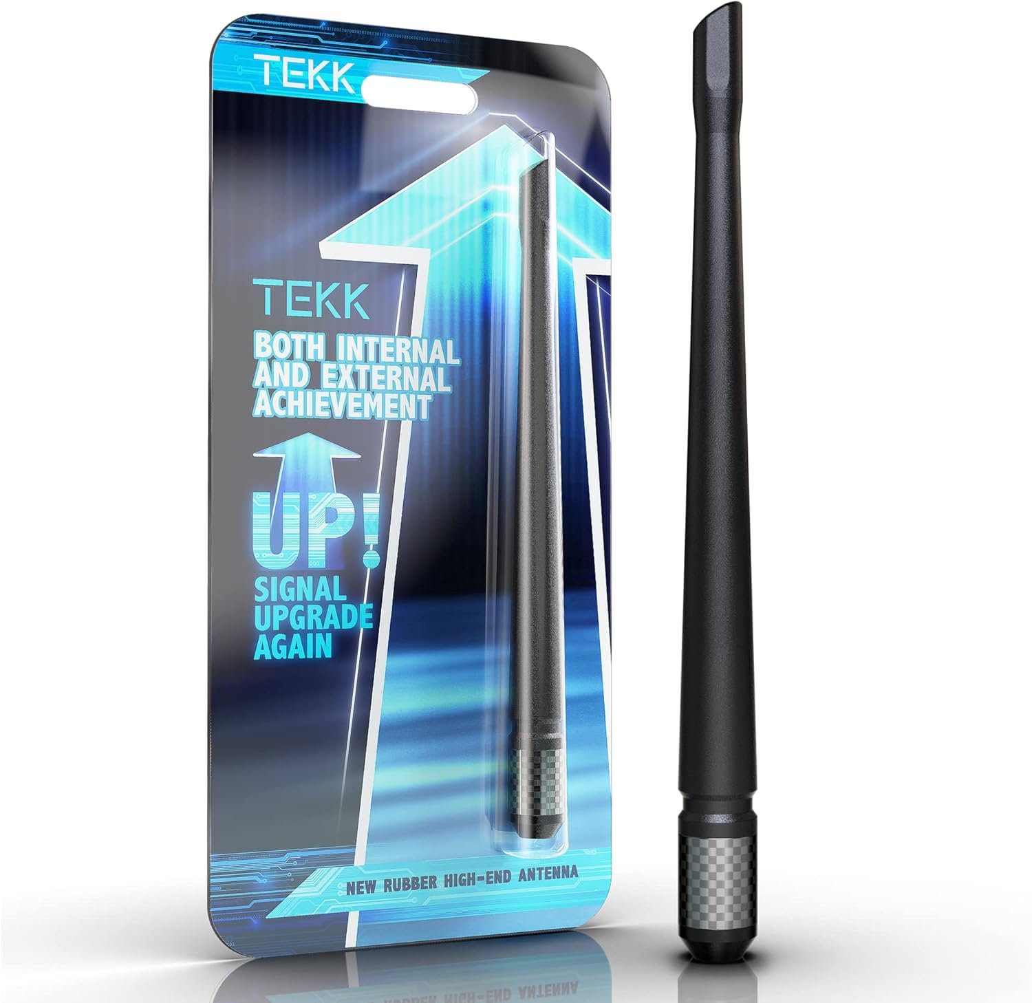 TEKK Carbon Fiber Short Antenna Compatible with 2019-2025 Ford Ranger / 7.9 Inches Premium Flexible Rubber/Designed for Enhance FM/AM Radio Signal Reception