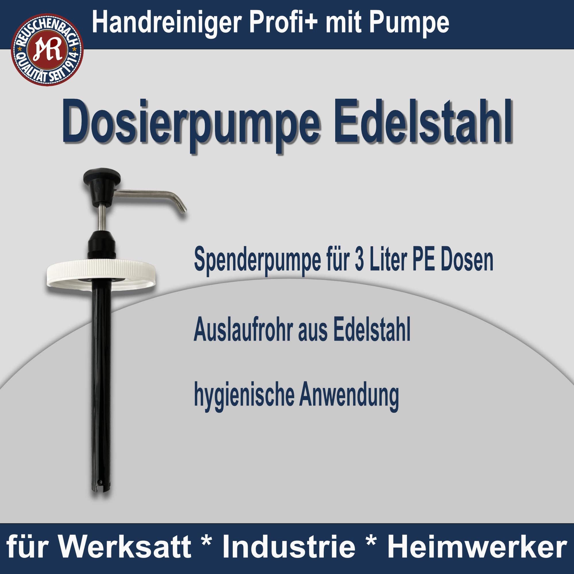 Handreiniger Profi+ 3 Liter mit Spender, für stark verschmutzte Hände, dermatologisch getestet