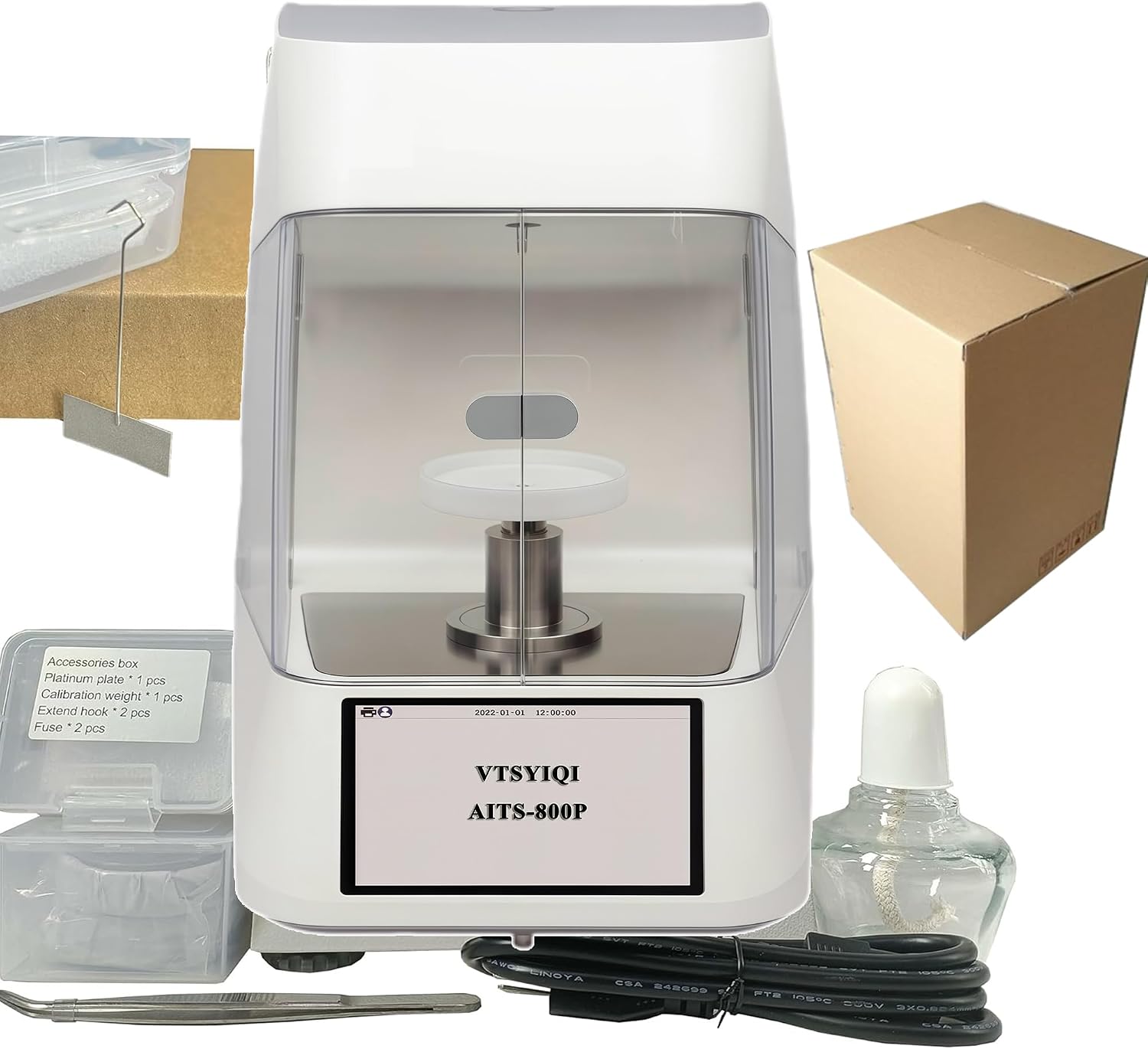 Automatic Interfacial Tensiometer Surface Tension Meter Platinum Plate Method With Accuracy 0.1mN/m Measuring Range 0 to 1000mN/m Platinum Plate For Food Oil Paint Test Accuracy 0.1mN/m