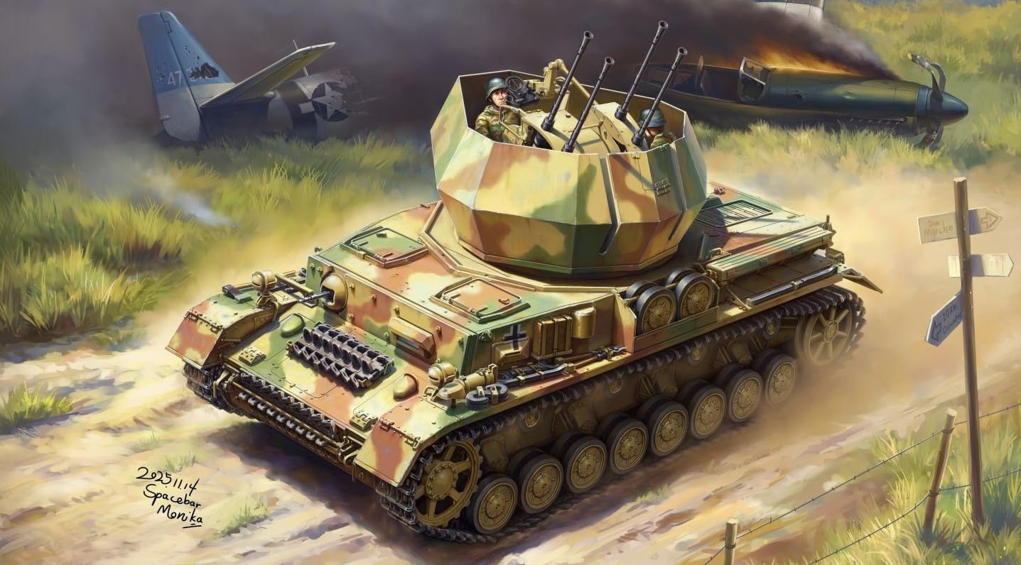 FH3030 1/72 German Flakpanzer IV Wirbelwind Assembly Model Kit