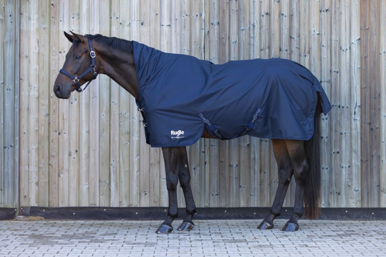 Kerbl Covalliero RugBe - Manta para caballo (cuello alto, 115 cm), color azul marino oscuro