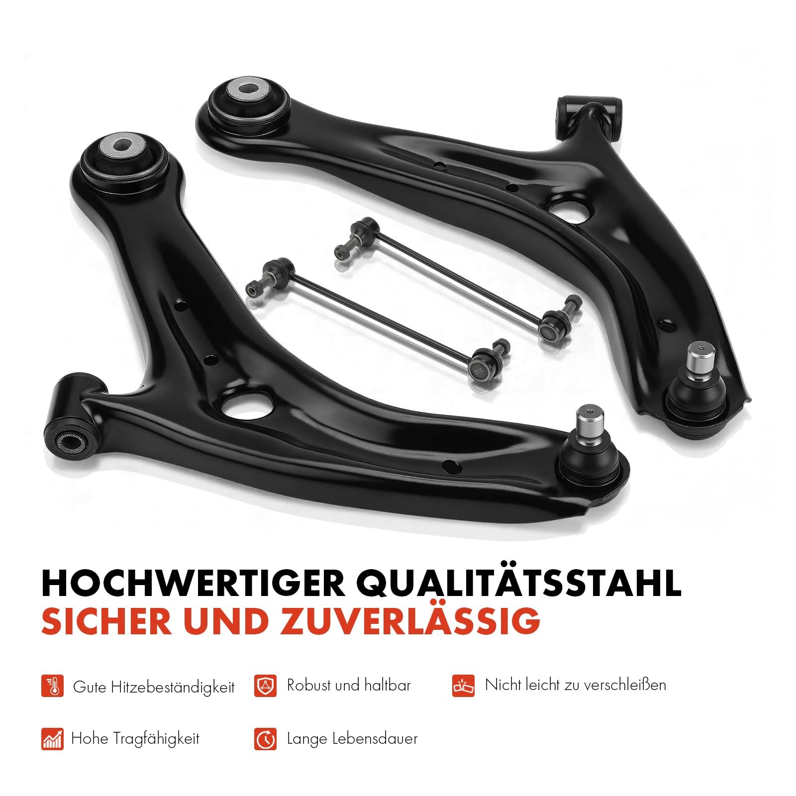 Frankberg 2x Querlenker + 2x Koppelstange Vorne Links Rechts 8V513042BA