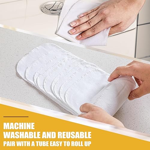 Miniatura 4 de FuWeave 60 piezas de papel higiénico reutilizables, lavables, toallas de bidé, enrollables, transpirables, suaves, absorbentes, de color, sin