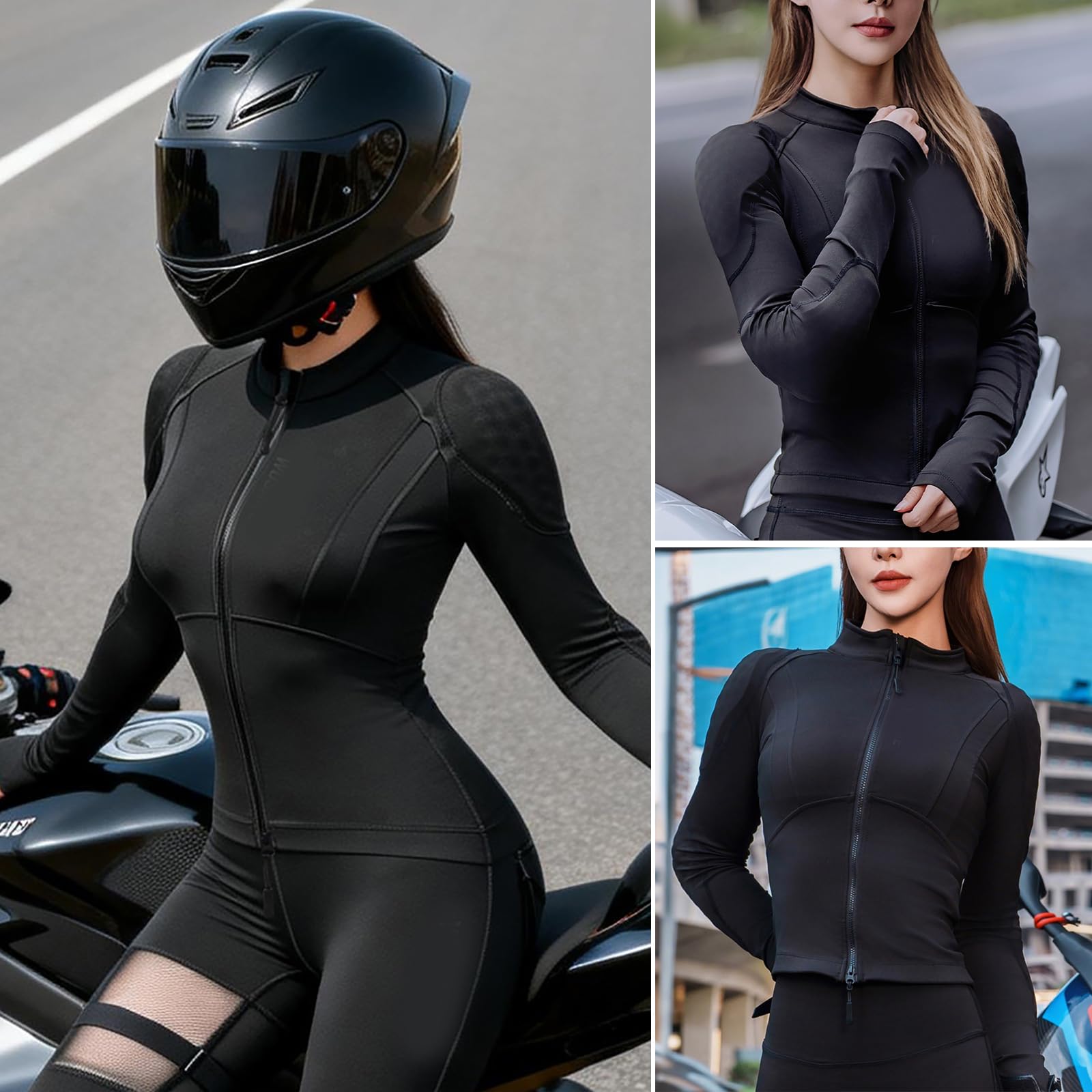 Veste De Moto Pour Femme Avec Protections Amovibles, Sous-couche Respirante À Séchage Rapide, Veste De Protection Réfléchissante Pour La Conduite En Ville Et Les Longs Trajets