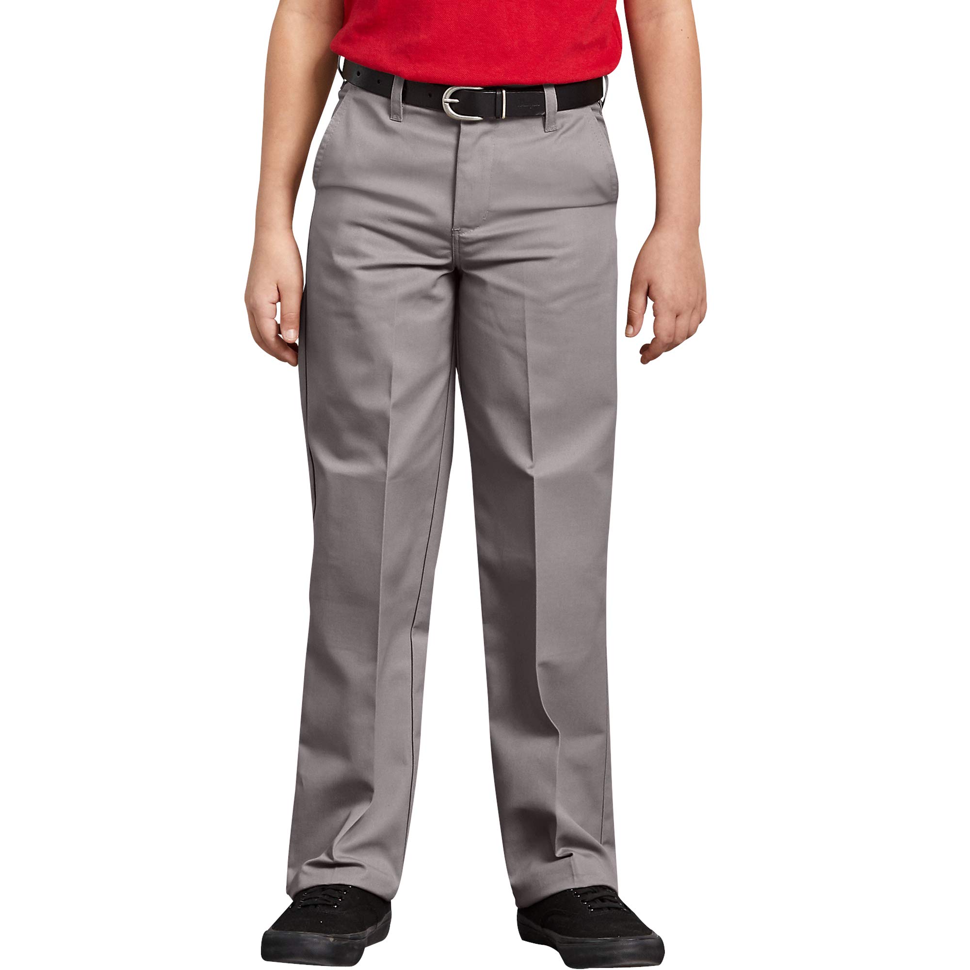 Dickies Boy's Flexwaist Flat Front Straight Leg School Uniform Pants – Adjustable Uniform Trousers for Schoolwear
