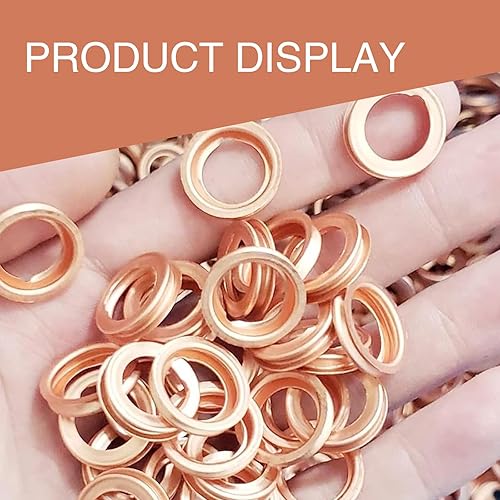 Miniatura 4 de cerfioo 12 arandelas de tornillo de drenaje de aceite, accesorios de tapón de drenaje de aceite M12, reemplazos duraderos para automóviles,