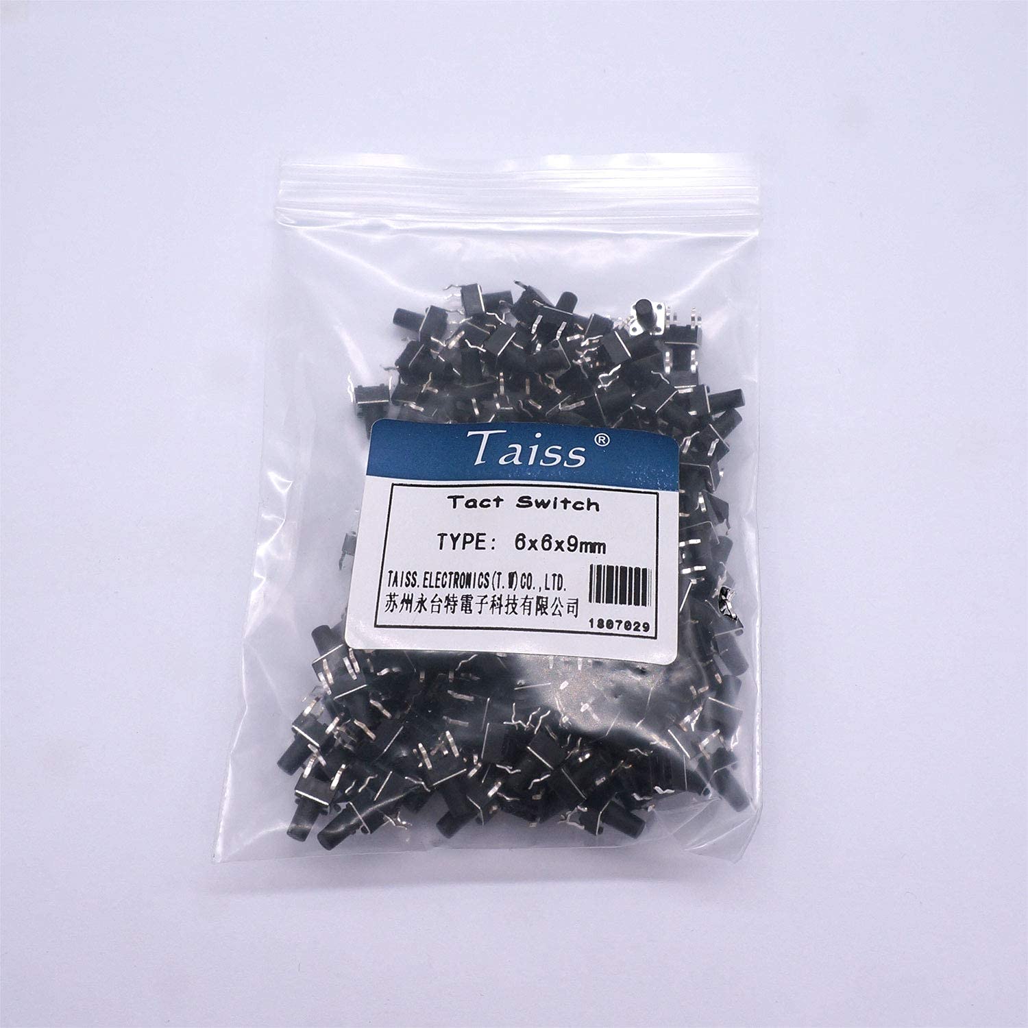 100Pcs 6x6mm x 9mm PCB Momentary Tactile Tact Push Button Switch 4 Pin DIP