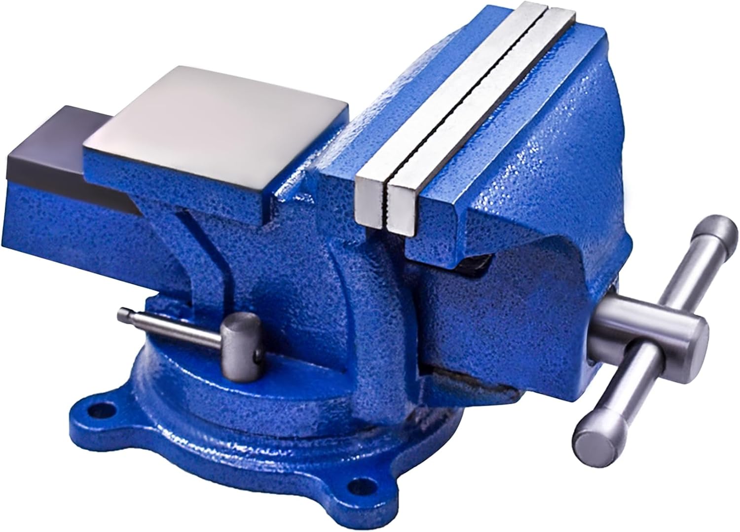 WFLNHB 5" Bench Vise Table Top Clamp Press Locking Swivel Base Heavy-Duty Fit for Crafting Painting Sculpting Modeling Electronics Soldering Woodworking and Fishing Tackle
