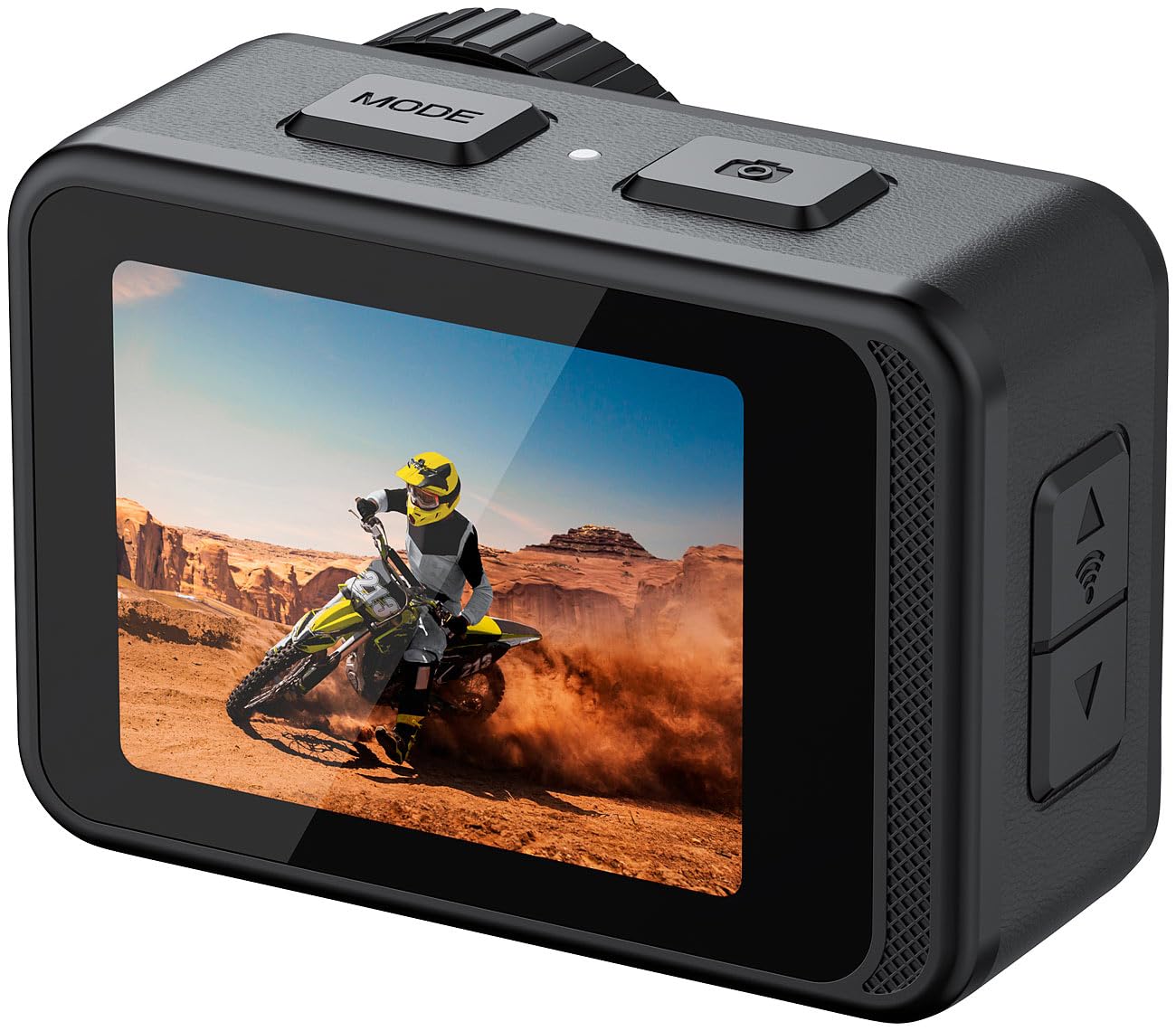 Somikon Unterwasserkamera: Mini-Actioncam mit 5K-Auflösung, wasserdicht bis 21 m, 2 Displays, EIS (Mini Unterwasserkamera, Action Cam, Kfz)