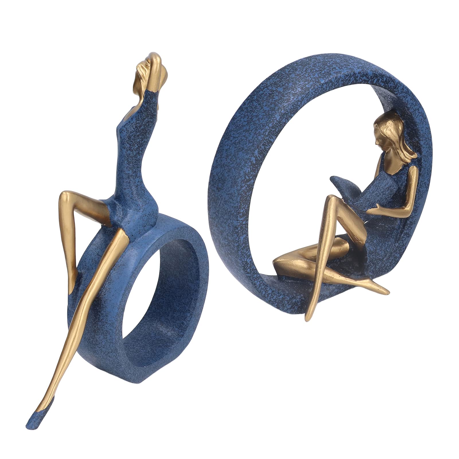 Sculpture de lecture Cocoarm - Ensemble de 2 statues décoratives, cadeau idéal pour bureau