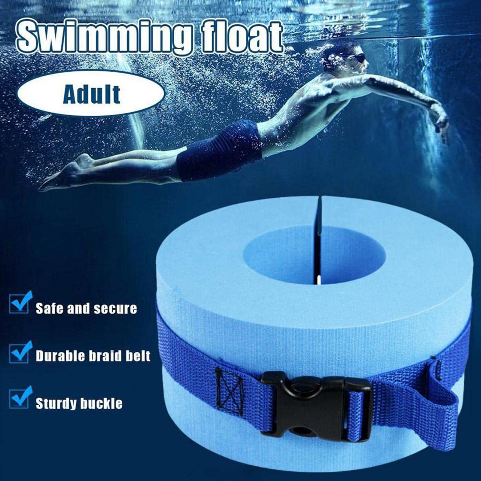 Lot De 2 Brassards De Natation En Mousse EVA Aqua Avec Anneaux Flottants Pour Entraînement De