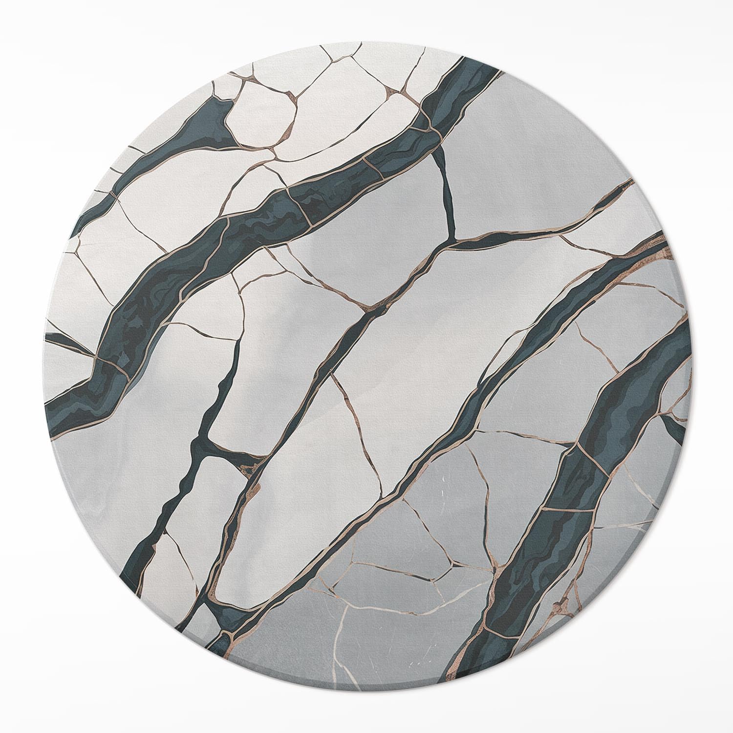 Tapis de sol vinyle rond ø50 cm gris idéal pour la décoration de la cuisine et du salon
