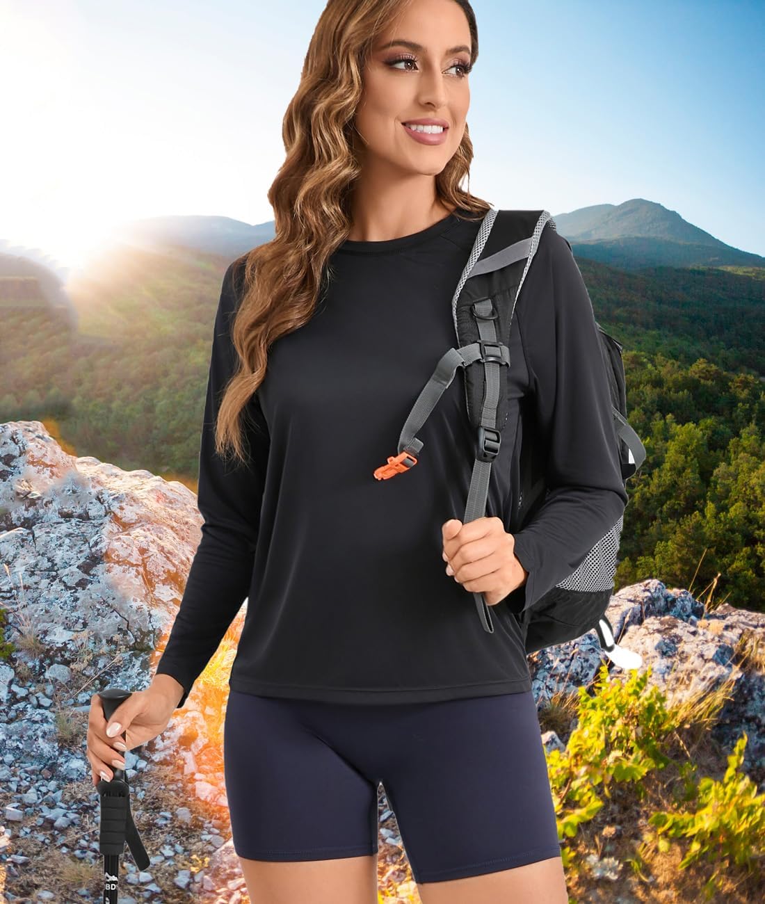 Women Rash Guard Long Sleeve Quick Dry Women's Rash Guard UPF 50+ Swim Shirts for Women - Image 3