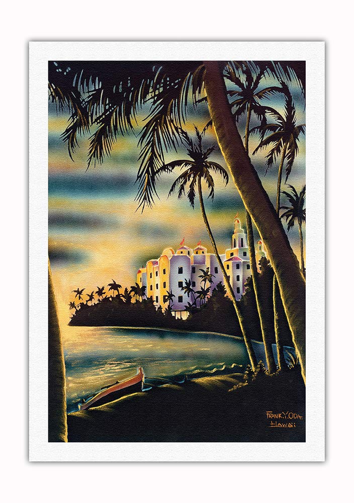 Amazon.com: Waikiki Beach Sunset - Honolulu Hawaii - Pink