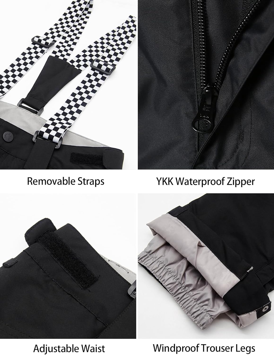 GSOU SNOW Women's Ski Jackets and Pants Set Snowboarding Snowsuit Snow Coat Hooded Waterproof Windproof - Image 5