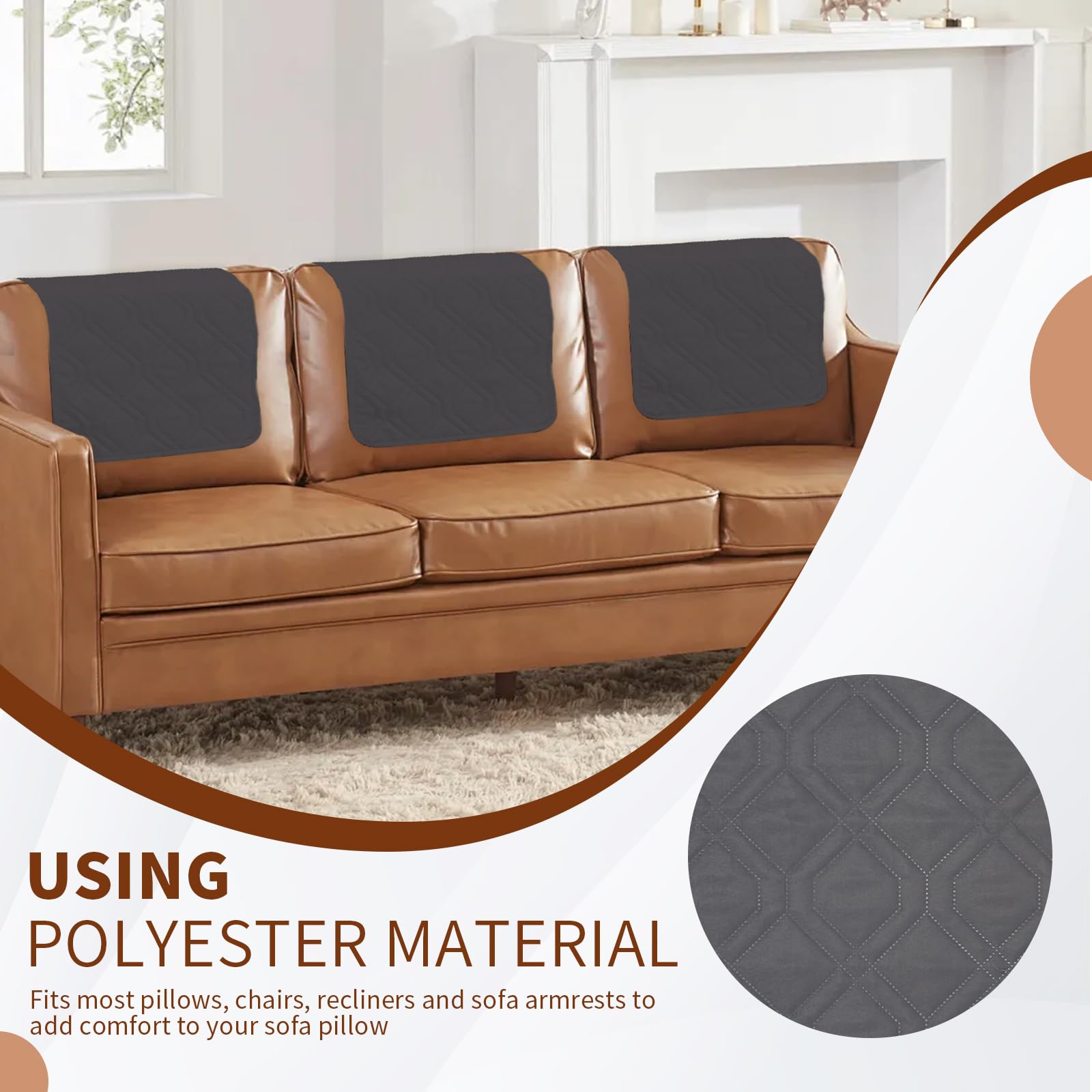 JIVINER Lot De 8 Housses De Canapé Inclinables En Jacquard Extensible Pour Canapé 3 Places Pour