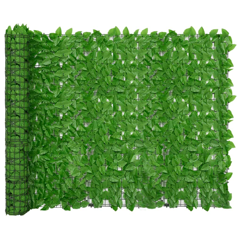 Osłona balkonowa z zielonymi liśćmi, 300 x 150 cm, odporna na promieniowanie UV, polietylen, do ogrodu i na taras, mata maskująca na zewnątrz, prywatność