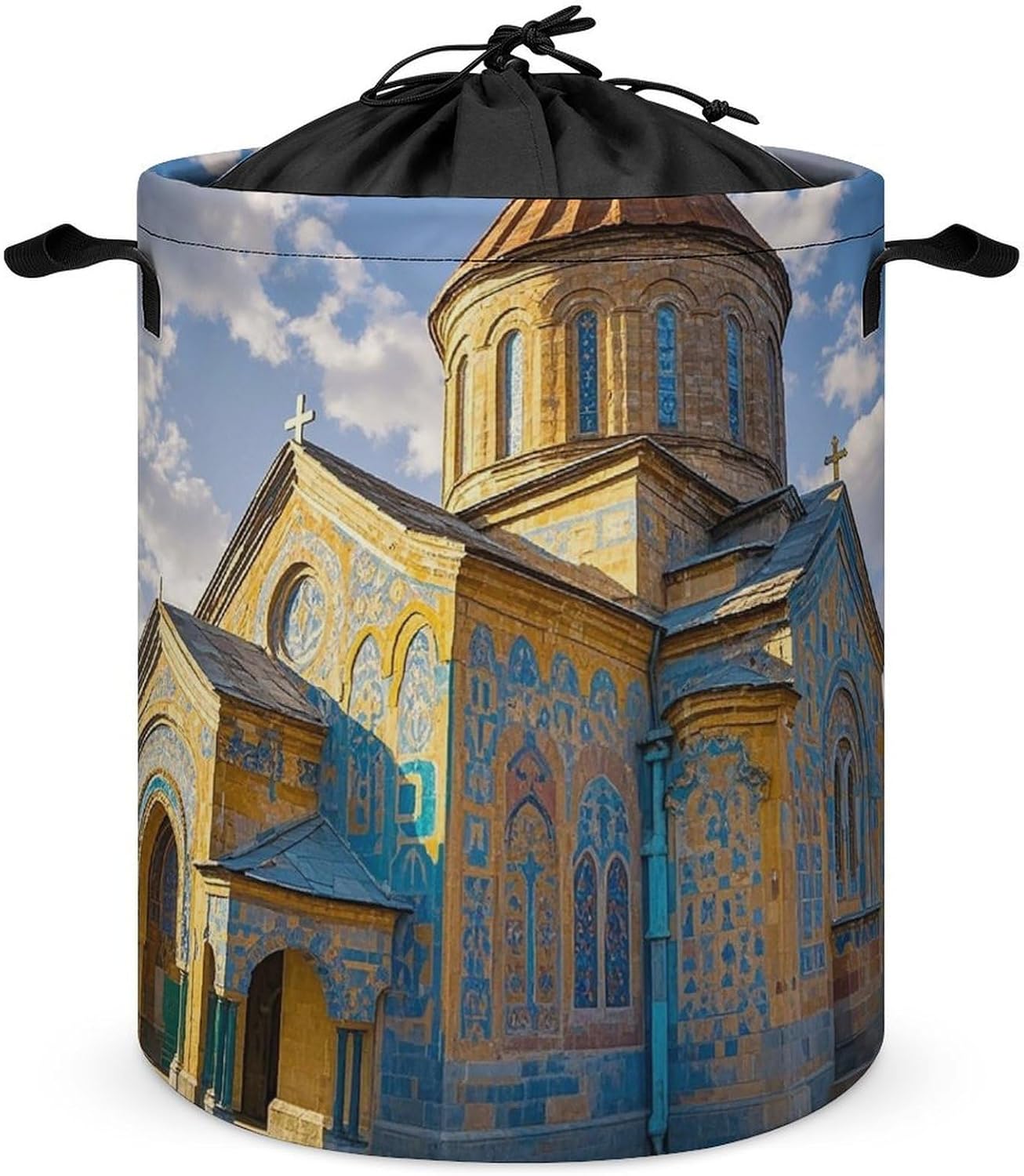 Armenian Church Laundry Bag Large Collapsible Laundry Baskets Freestanding Waterproof Clothes Hamper with Handles & Drawstring for Laundry Room Bedroom Bathroom