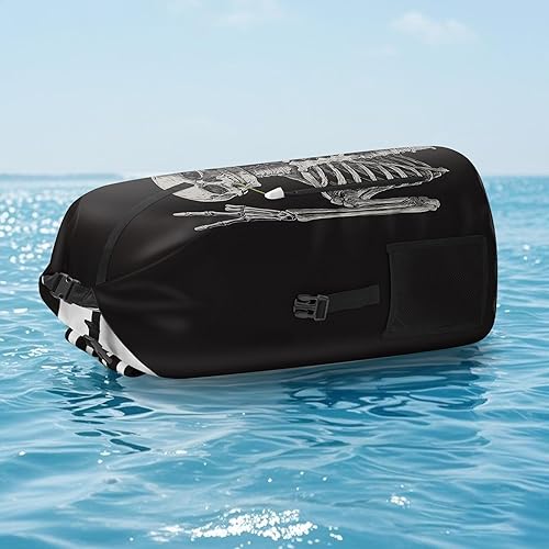 Miniatura 4 de Bolsa seca impermeable Bolsas secas marinas para kayak, senderismo, cráneo, girasol, mochila negra, bolsa de cierre enrollable - Mochila Funda