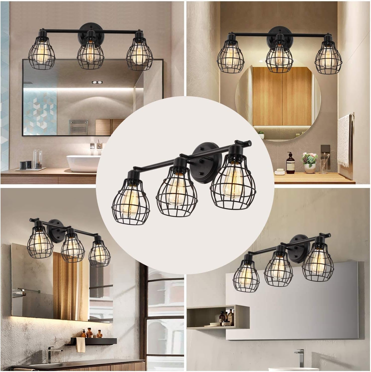 Bеѕt Dеаl 🛒 Stepeak Vanity Lights, Industrial Wall Sconces with Removable Plug in Cord, Black Farmhouse Wall Light Fixture with Adjustable Lampshades, Vanity Lighting Fixtures for Bedroom Mirror Foyer Closet Tор Brаndѕ Stepeak Vanity Lights, Industrial Wall Sconces with Removable Plug in Cord, Black Farmhouse Wall Light Fixture with Adjustable Lampshades, Vanity Lighting Fixtures for Bedroom Mirror Foyer Closet