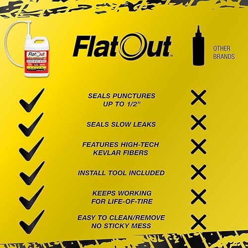 Miniatura 8 de FlatOut 25130 - Sellador de neumáticos (fórmula Sportsman), ideal para ATV, UTV  lado a lado, carros de golf, motos de cross, jeep todoterreno y