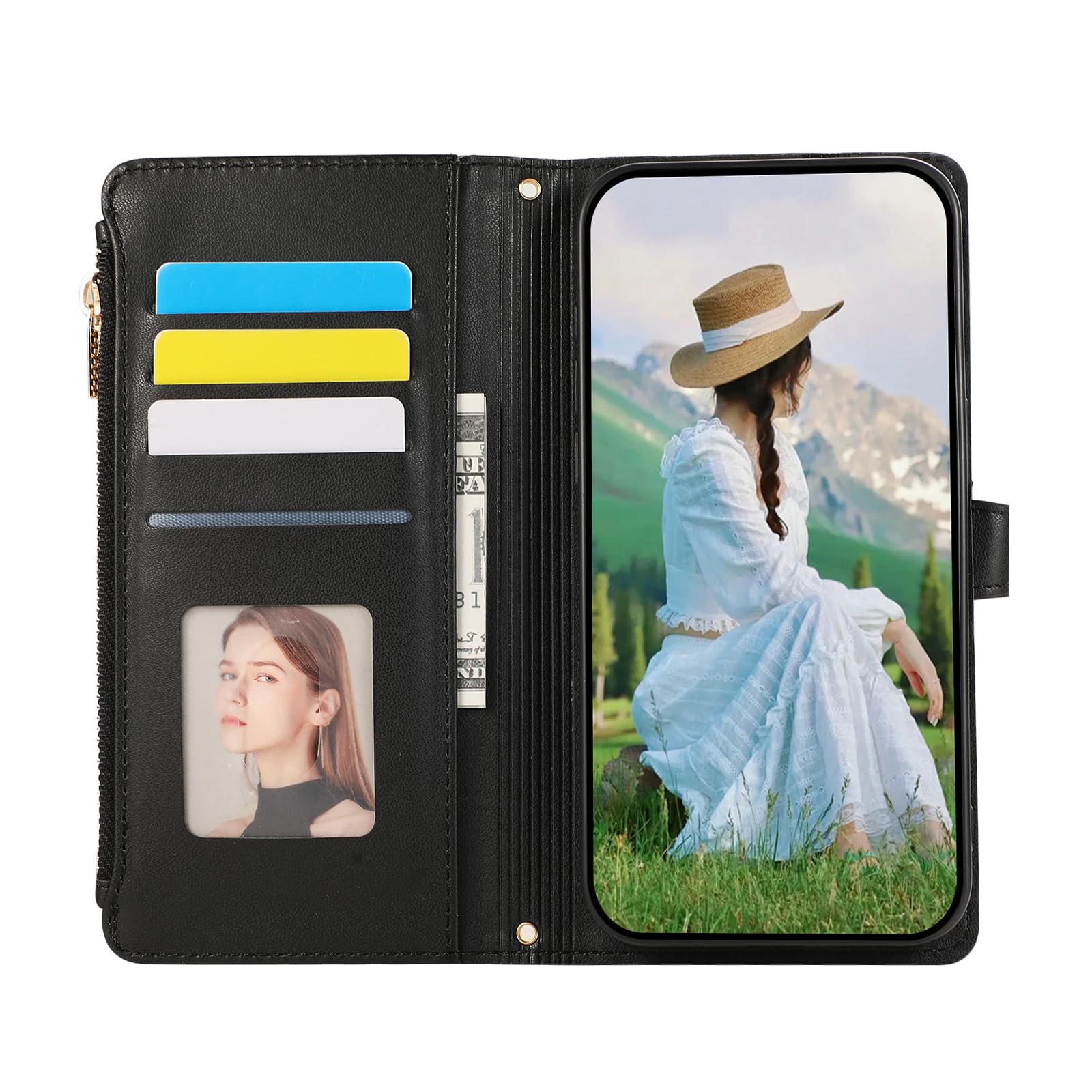 VLQI Cover Libro Compatibile con Xiaomi Mi 11T PRO Portafoglio Custodia in PU Pelle Protettiva Caso Flip Magnetica Slot per Schede per Xiaomi Mi 11T PRO,Cane