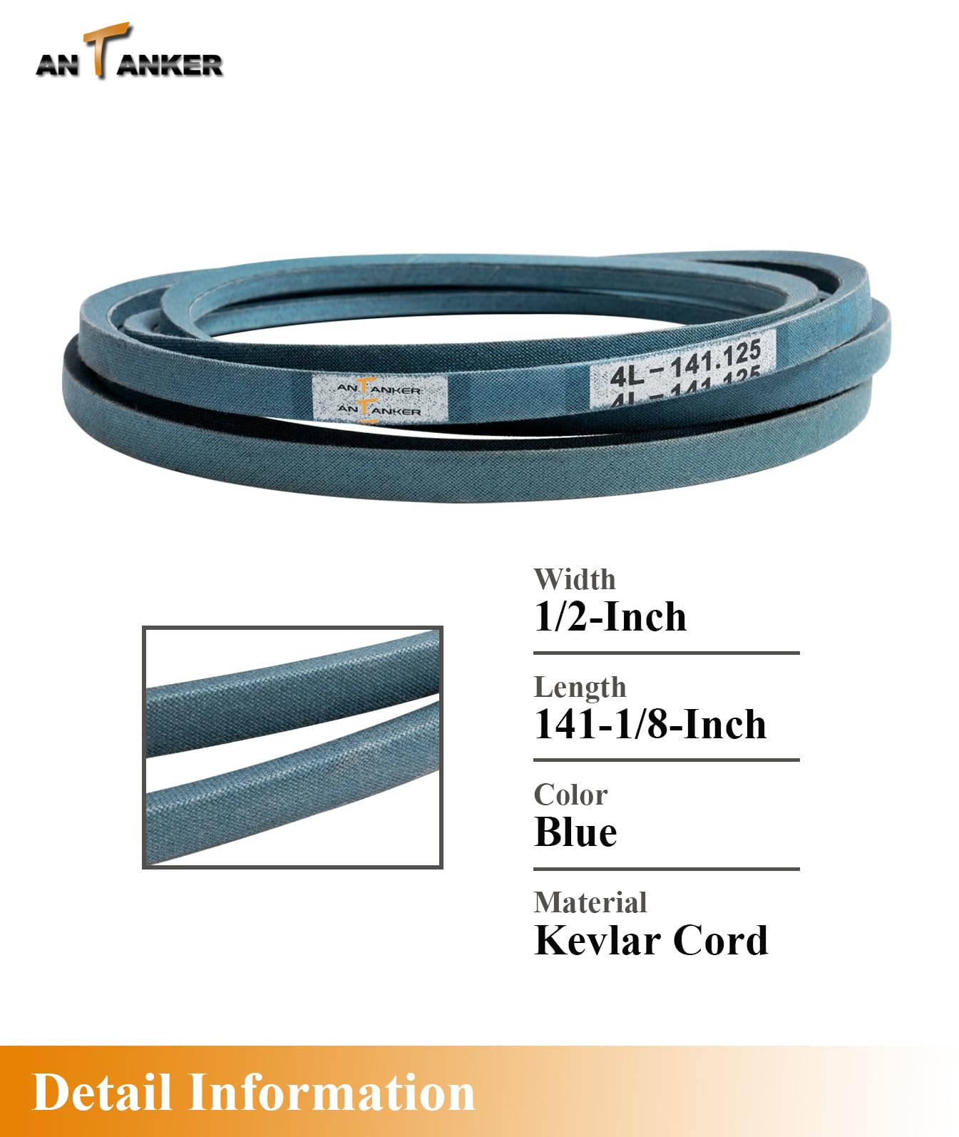 Correa de transmisión Kevlar en V para John Deere GX21833 GX20571 D140 D150 D160 L120 L130 145 155
