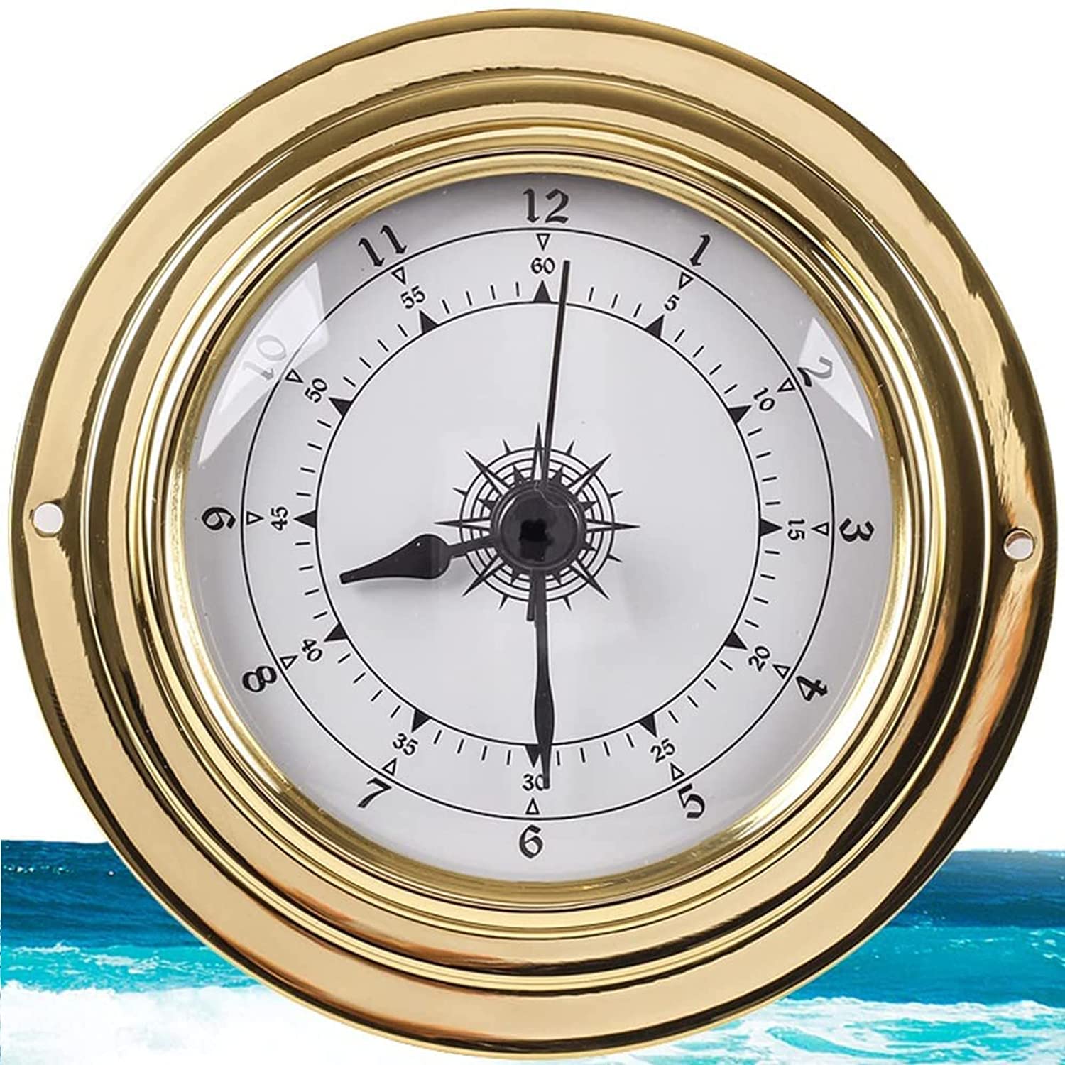 Stazione Meteorologica Analogica Barometro Barometro a oblò ad Alta precisione, termometro a Parete da 3,9 Pollici, for casa, Hotel, uffici, fabbriche-termometro (Color : Clock)
