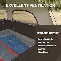 Vista 7 de CAMPROS CP Tents for Camping 2/4/6 Person Tent Waterproof Windproof Double Layer Camping Tent, Easy Setup Dome Tent with Large Mesh Windows & Wider