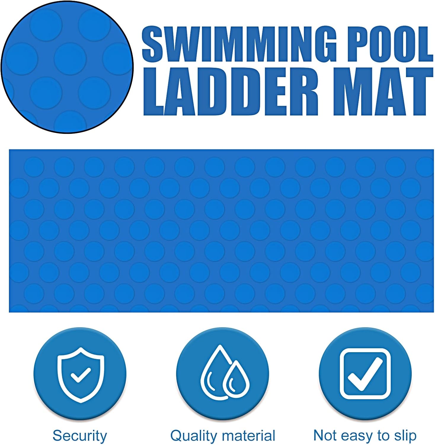 Walbest Swimming Pool Ladder Mat-Large Pool Step Mat with Non-Slip Texture-Protective Ladder Pad for Above Ground Pools Liner and Stairs C : Patio, Lawn & Garden