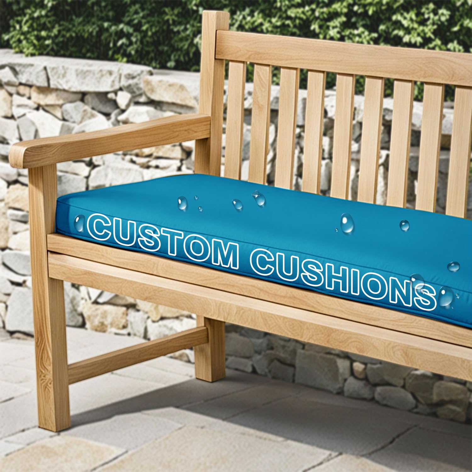 YFHT Coussin De Banc Imperméable, Coussin Banquette Galette De Chaise Banc De Jardin Taille Personnalisée, Coussin De Banc En Mousse Pour Intérieur Ou Extérieur