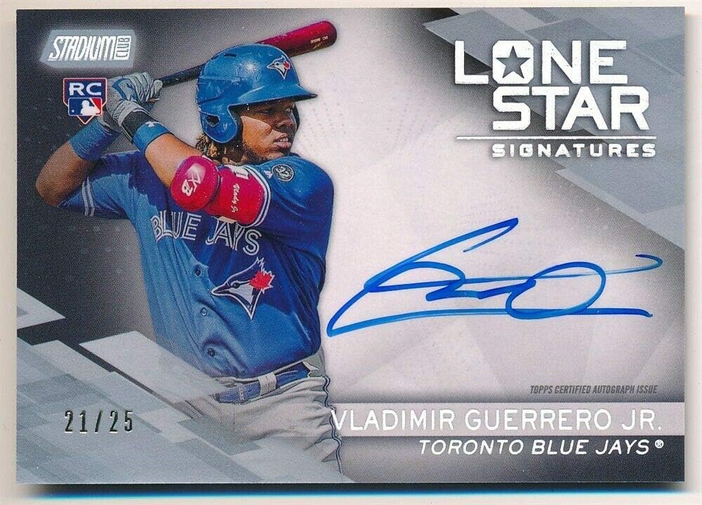 BIGBOYD SPORTS CARDS Vladimir Guerrero JR. 2019 Stadium Club RC Lone Star Autograph SP AUTO #21/25