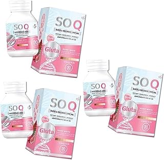3Box So CoQ Gluta โซโคคิว กลูต้า Gluta & Collagen Peptide (1Box./30 tablets) Helps revitalize and shed dark skin cells to ...
