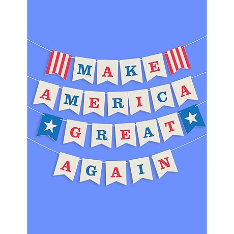 Red, White, and Blue Patriotic Banner for 4th of July Party