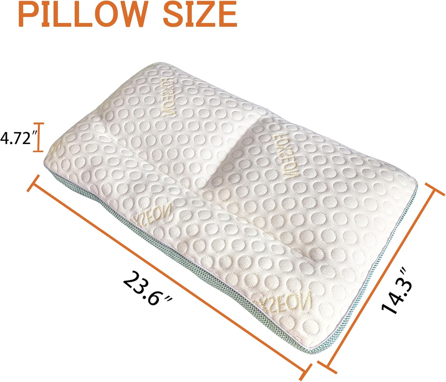 Thin Pillow, Cervical Pillow for Bed Sleeping，Porous Fiber Contour Neck Pillows with Breathable Pillowcase,Suitable for lateral Abdominal Sleepers. (Large)
