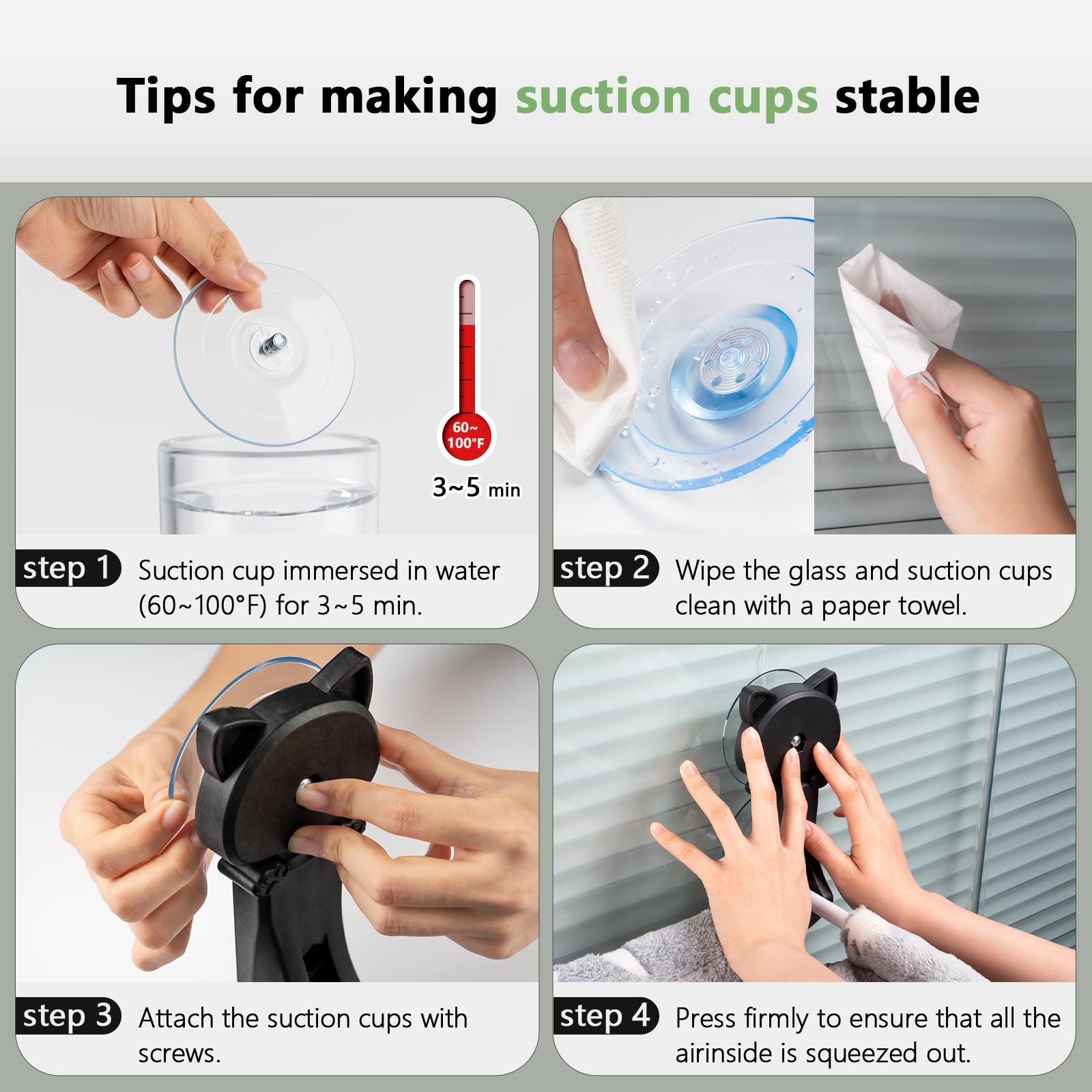 JUSNPOW - Paquete de 2 camas plegables y estables para gatos, inalámbricas, que brillan en la oscuridad, hamaca de ventana transpirable para pasar por alto, tomar el sol y escalar, soporta hasta 40