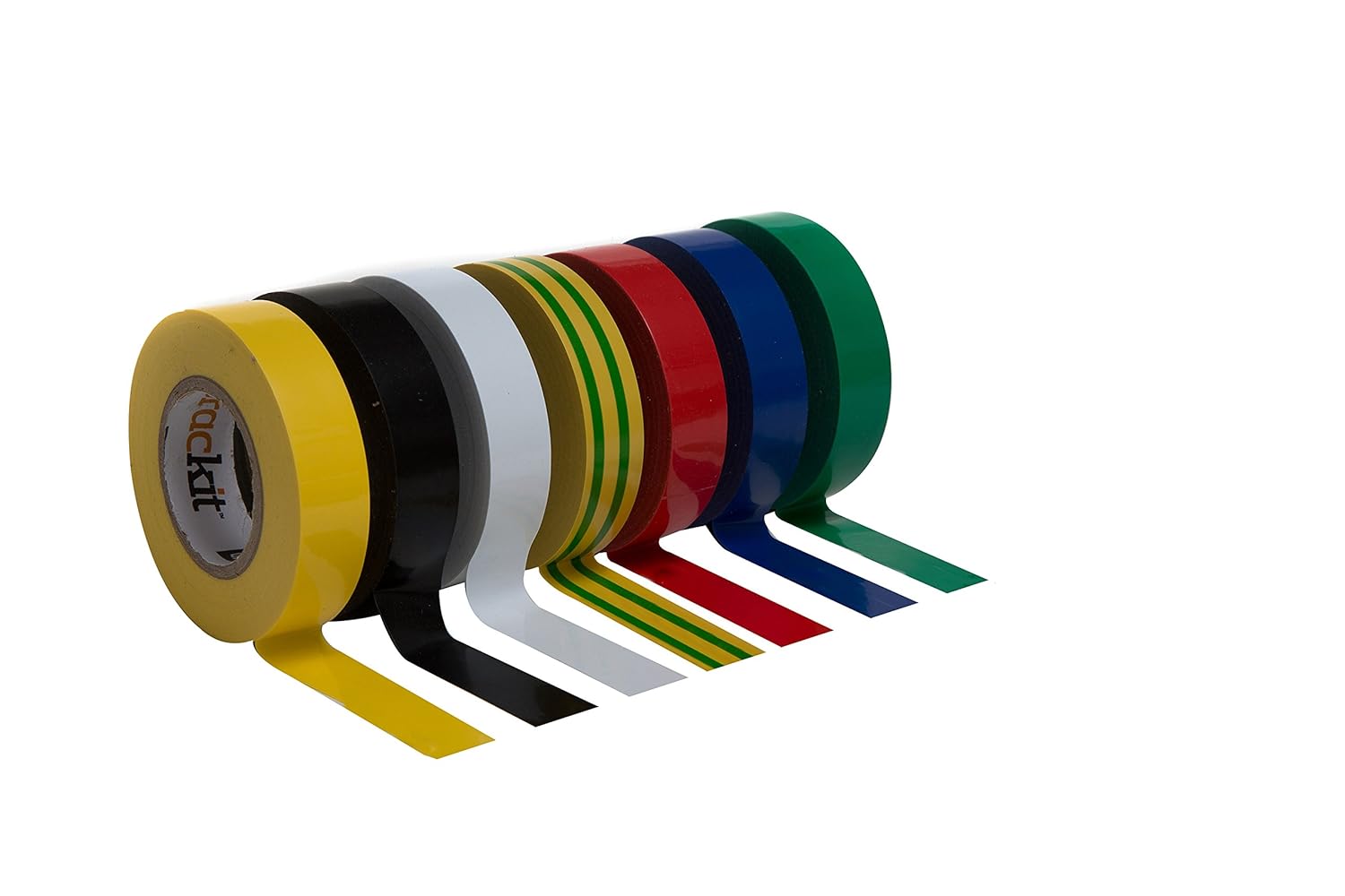 brackit Multi Coloured Electrical Tape 7 Pcs 15 M Vinyl PVC Electric